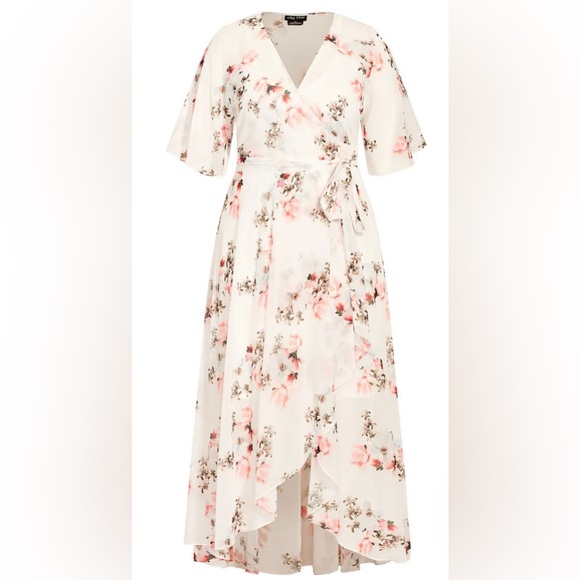 City Chic Lotus Wrap Maxi Dress - Picture 2 of 4